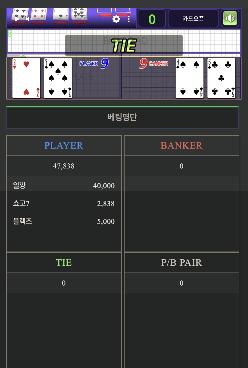 와 포바 시작부터 3타이...(0)