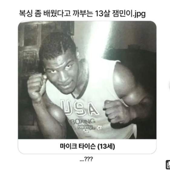 하 중학생 (만 13세)이 권투좀 배웠다고 개깝치네(0)
