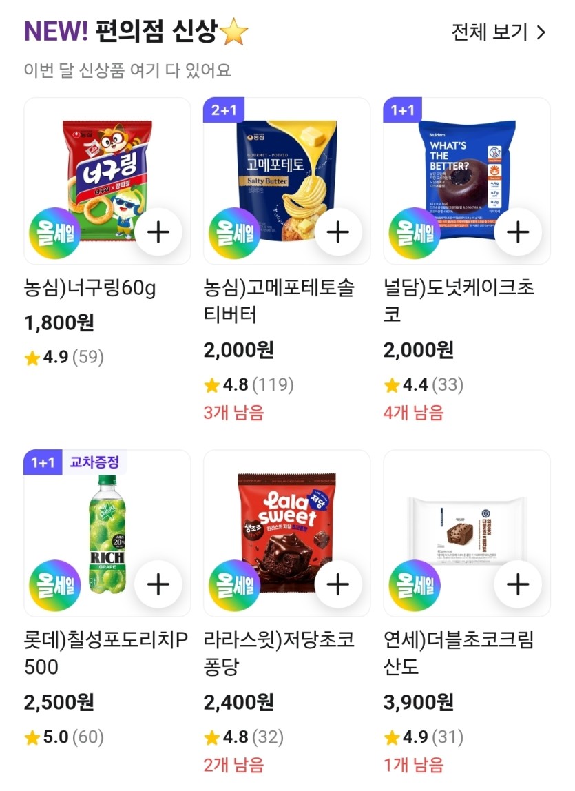 여기 중에 맛난 거 있나요(0)