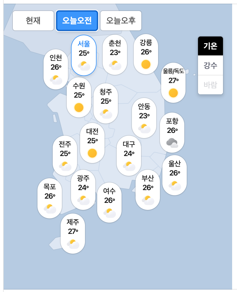 08.24.월 오늘의 날씨! ^..^(0)