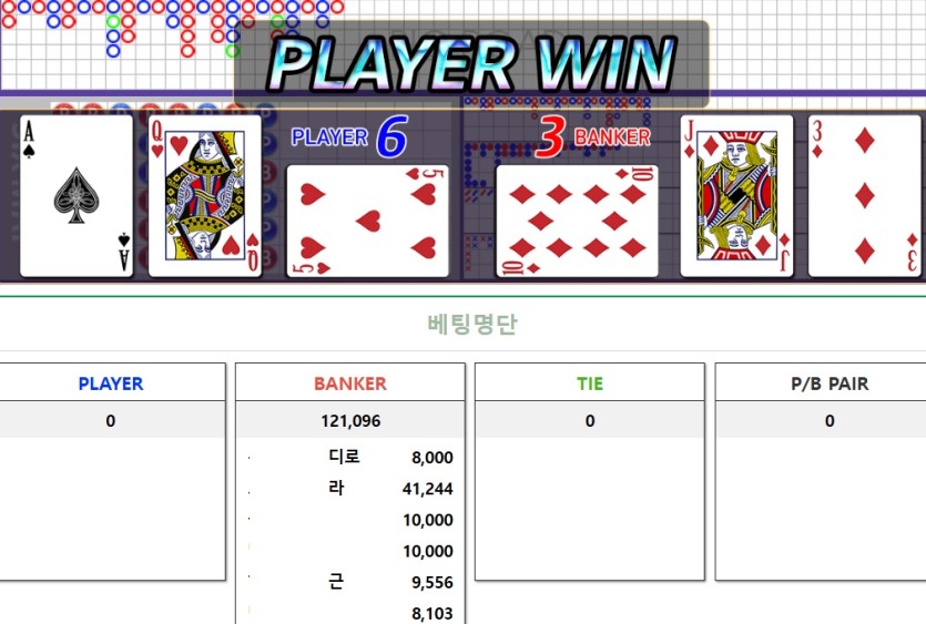 뱅커 전멸(0)