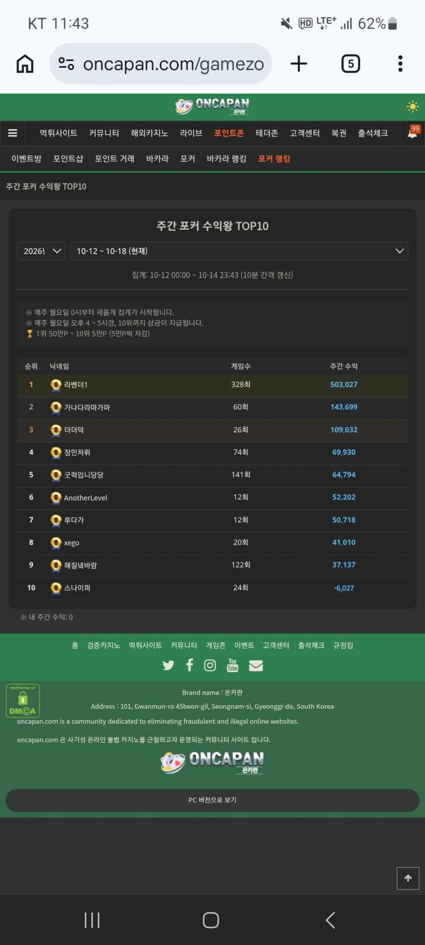 @@@쥬3육 포커탈퇴 인증@@@(0)