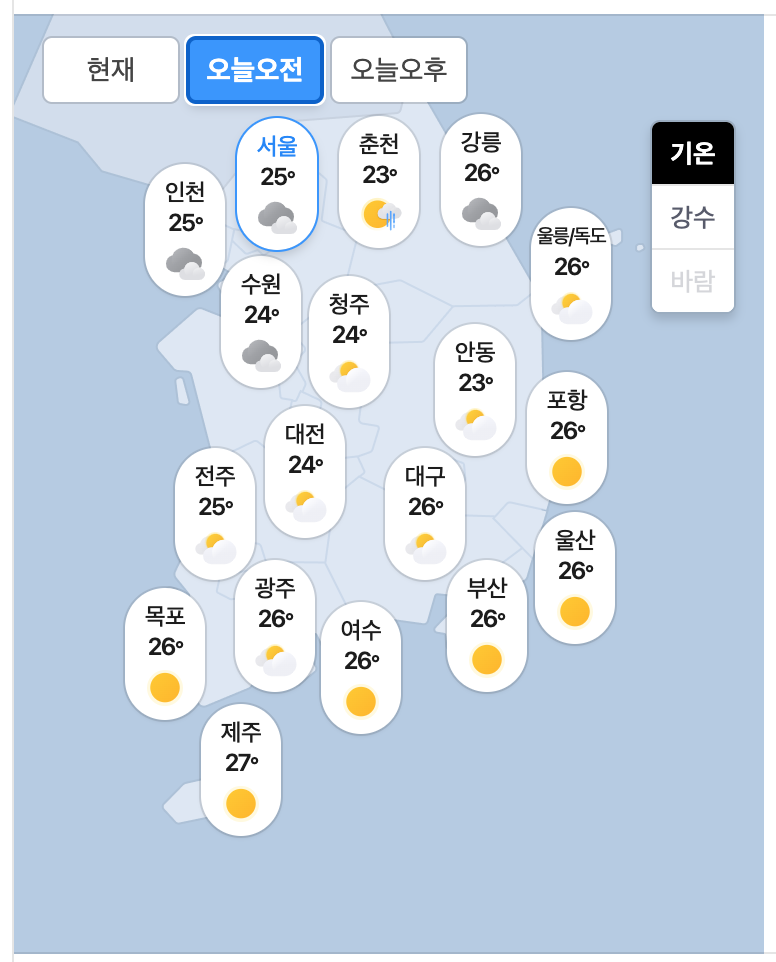 08.26.수 오늘의 날씨! ^..^(0)