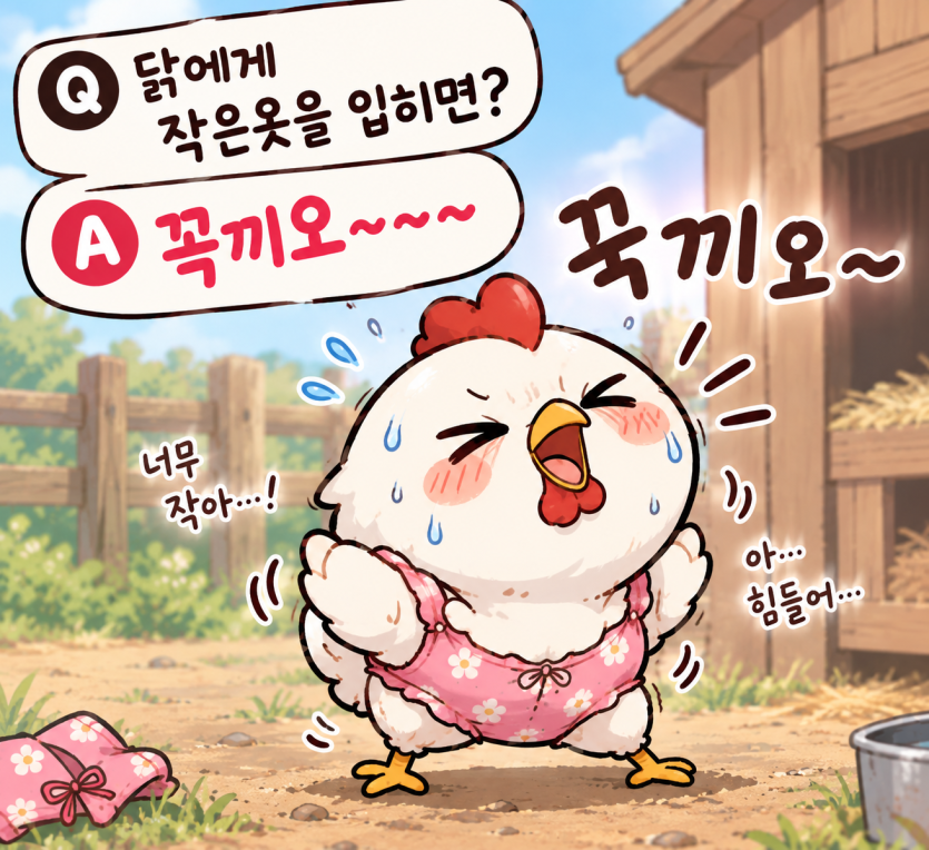닭에게 작은옷을 입히면??(0)