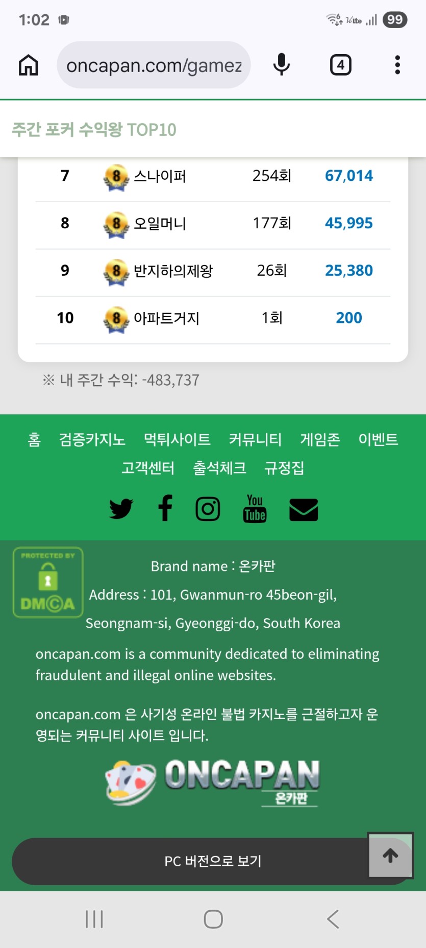 이놈의 포커 이번주는 안해야지 하면서...(0)