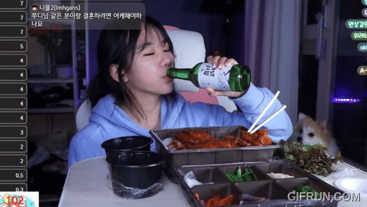 햄버거에 쏘주 병나발이라~(0)