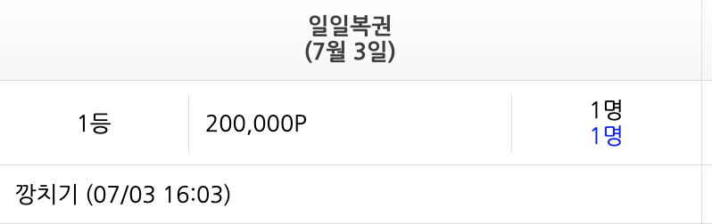 일복 1등 추카포카(0)