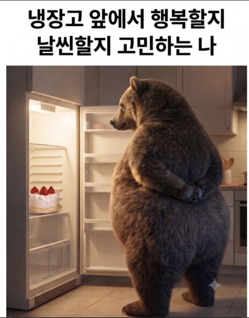 냉장고 앞에서의 나(0)