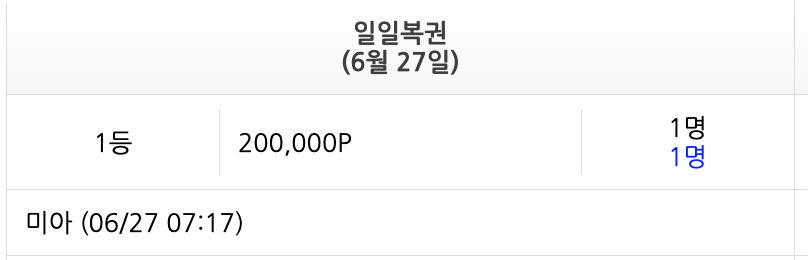 일복 1등 추카포카!(0)