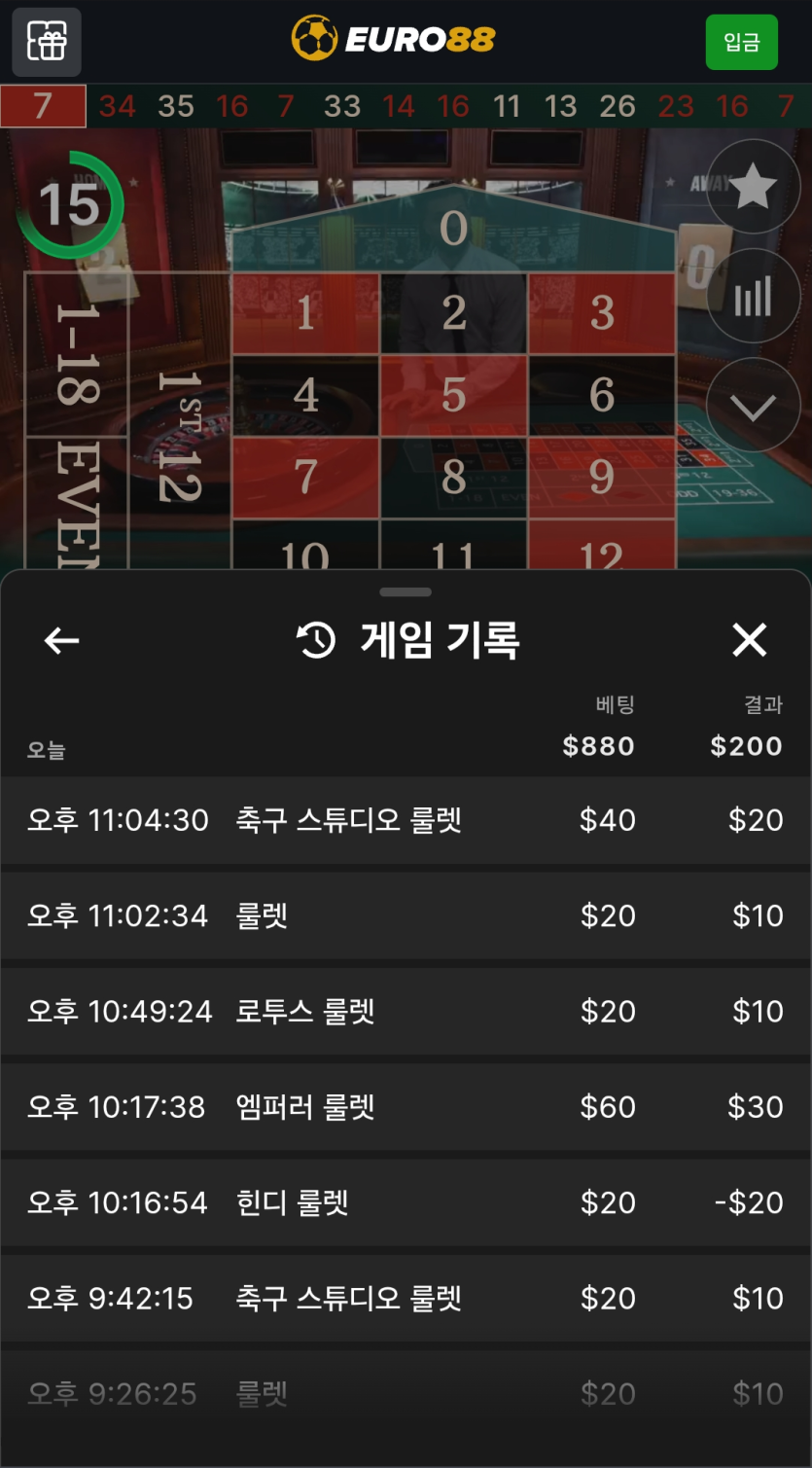 10/29 유로88 후기(0)