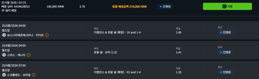 벳위즈 오즈 유로 크보 월드컵이벤트 베팅(3)