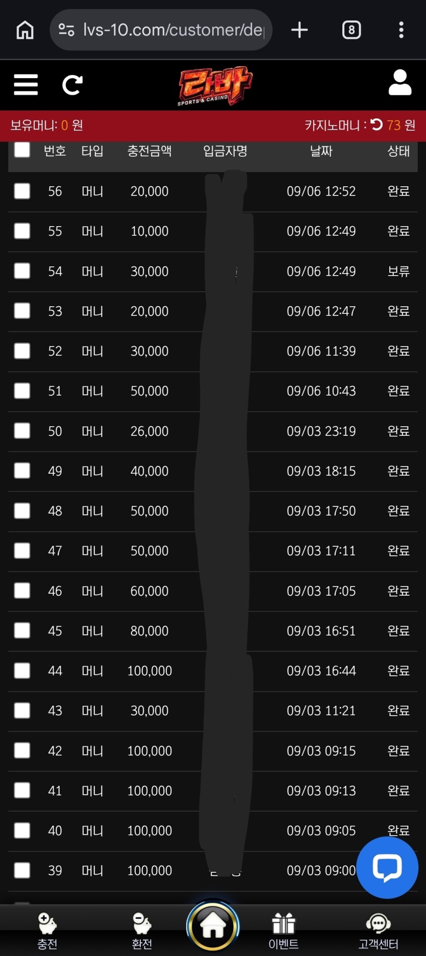 라바카지노 후기(1)