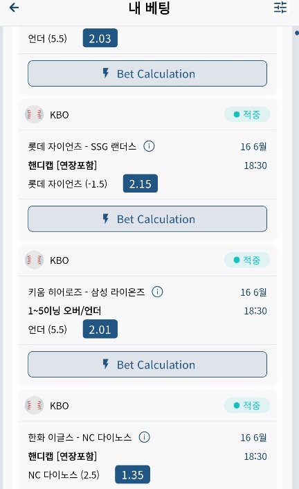 벳16 스포츠 국야일야(5)